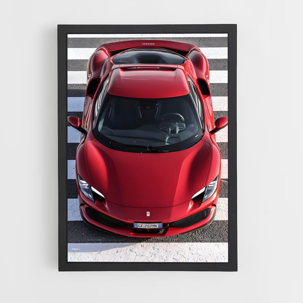 Poster gtb de Rouge – affiche Ferrari (vue 2)